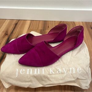 Jenni Kayne magenta suede flats